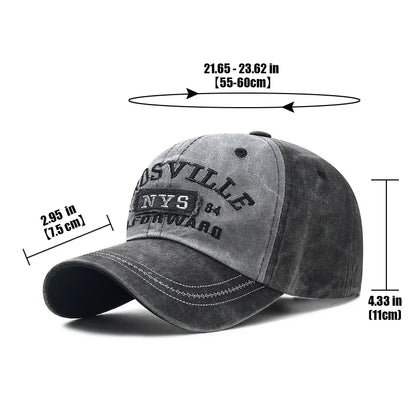 New Style Washed Old Letter Embroidered  Baseball Cap