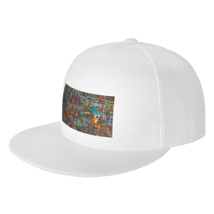 Fashion Cartoon City Snapback Cap