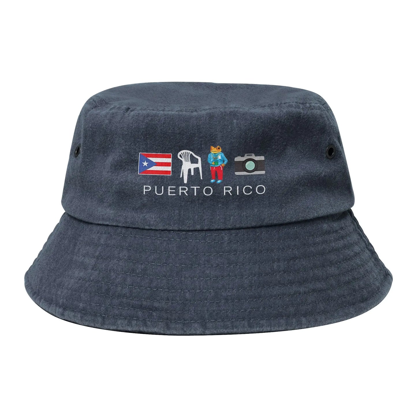 Washed Denim Bucket Hat Puerto Rico Bad Bunny Summer