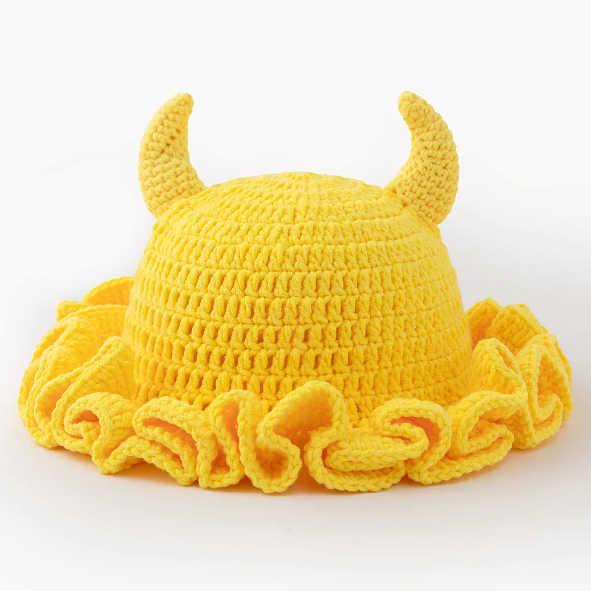 Couple Handmade Ruffle Lace Knitted Bucket Hat