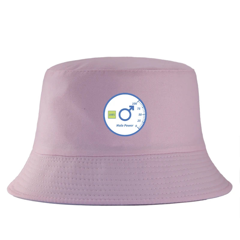 Funny Male Power Print Bucket Hat