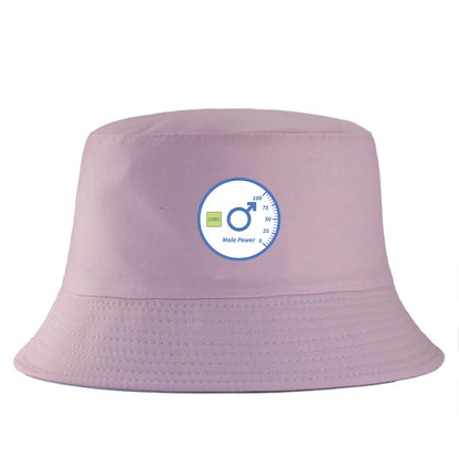 Funny Male Power Print Bucket Hat