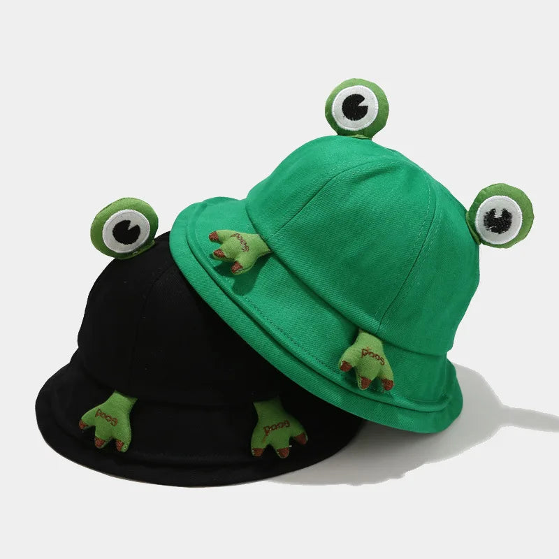 Cotton Cartoon Lovely Frog Bucket Hat