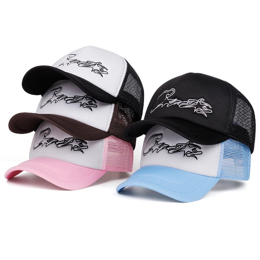 Fashion Simple New Breathable Mesh Hat Five Pointed Star