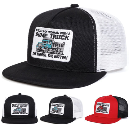 DUMP TRUCK Embroidery Casual Snapback Cap