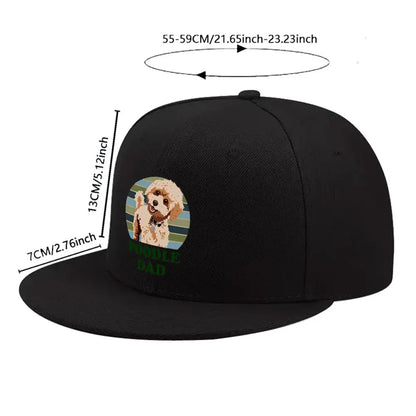 New Poodle Print Unisex All Match Cap