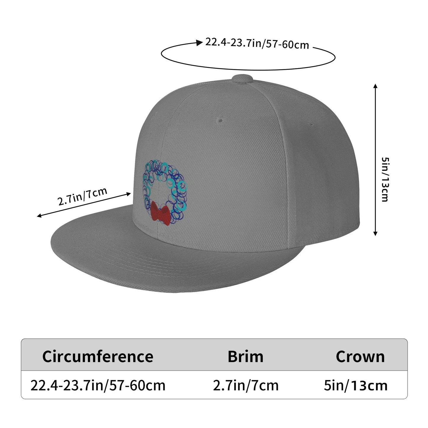 Wintery Holiday Wreath Snapback Cap