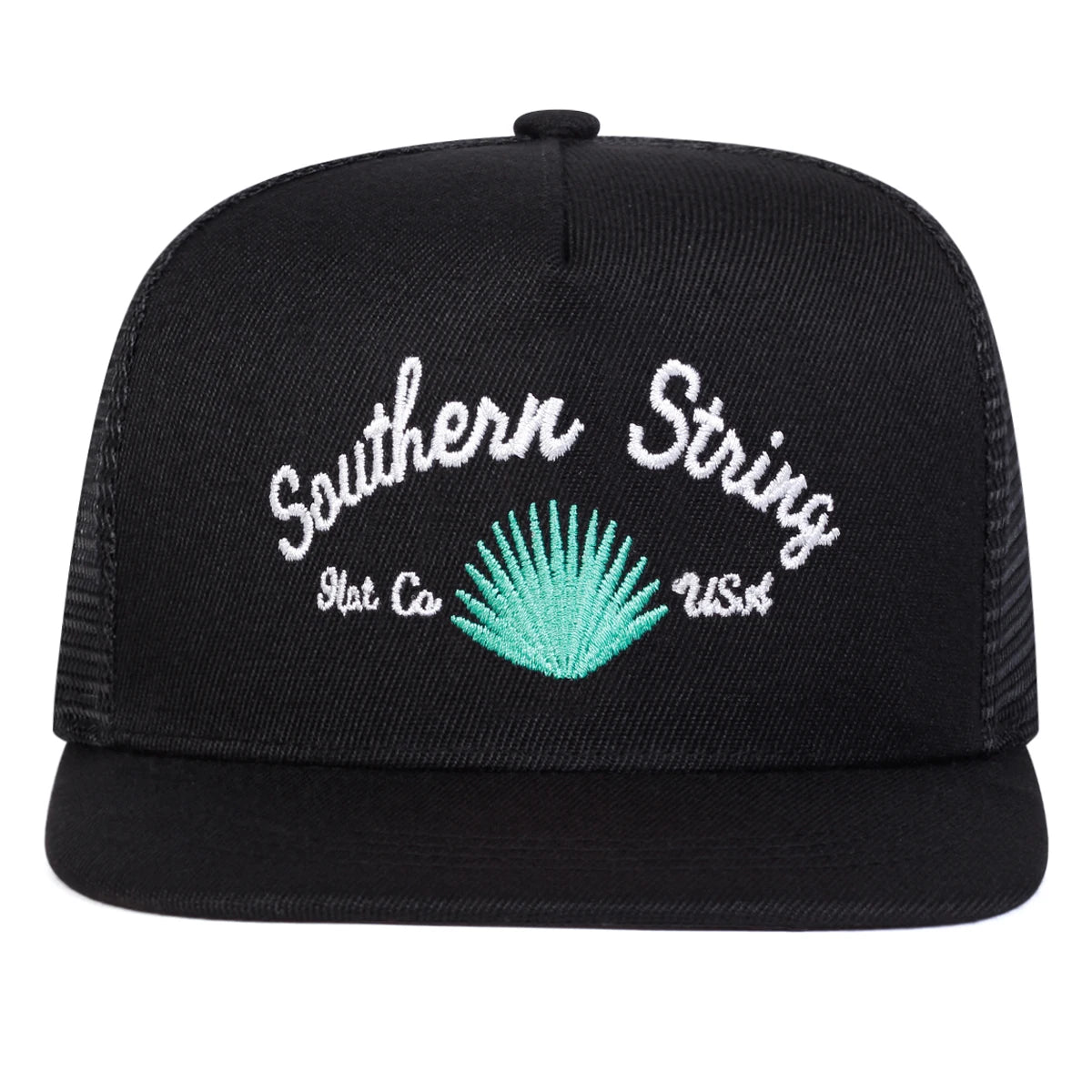 Southern String Embroidered Mesh Snapback Cap