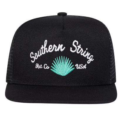 Southern String Embroidered Mesh Snapback Cap