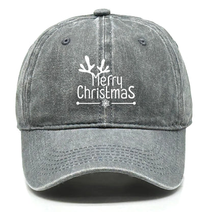 Merry Christmas Washed Baseball Cap