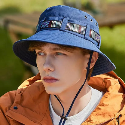 Adjustable Quick-Dry Drawstring Sun Protection Bucket Hat