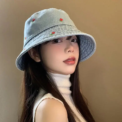 New Summer Hat For Women Denim Bucket Hat