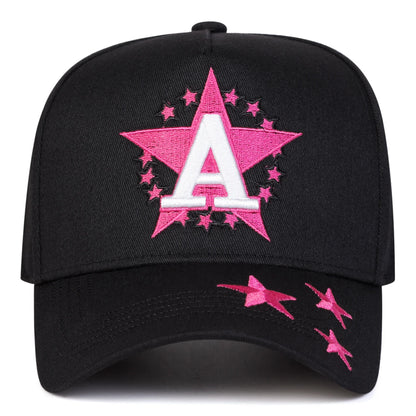 Unisex A Letter Pentagram Embroidered Baseball Cap
