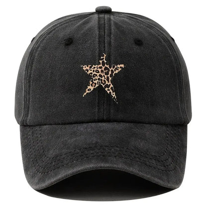 Leopard Star Print Sports Baseball Cap