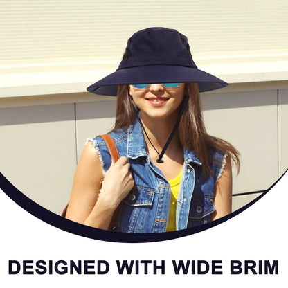 Cooling Foldable Wide Brim UV Protection Bucket Hat