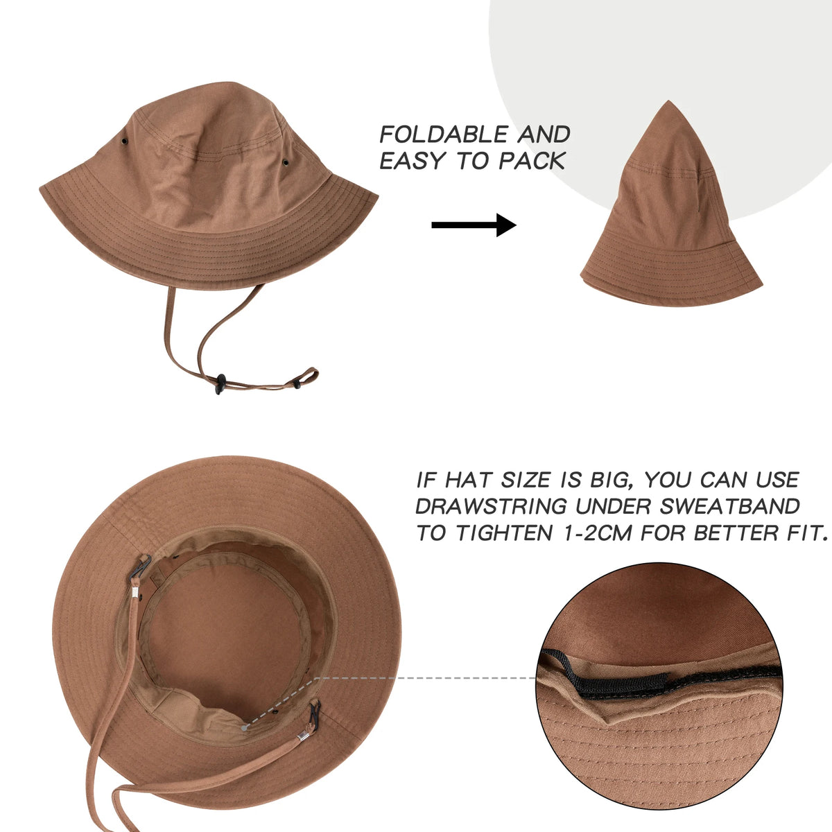 Men Cotton Bucket Hats