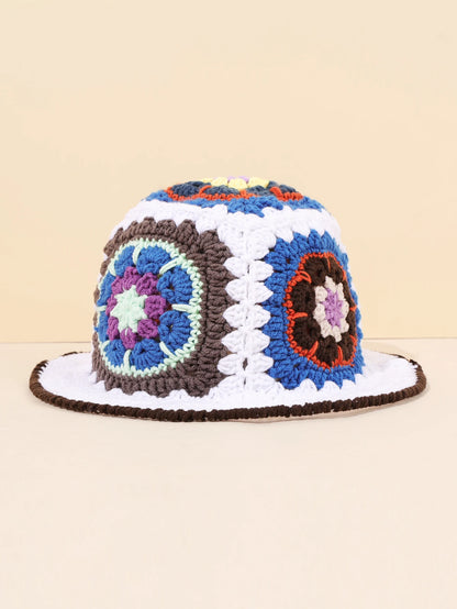 Colorful Floral Scallop Bucket Hat