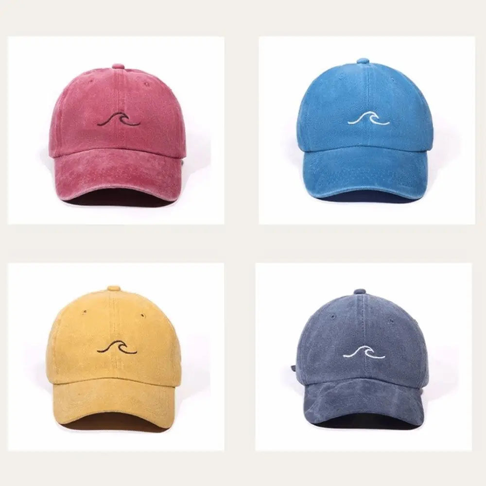 Wave Pattern Embroidered Baseball Cap