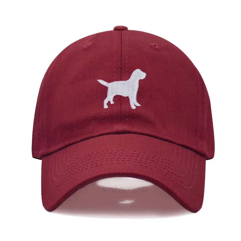 Dog Embroidered Soft Cotton Baseball Cap