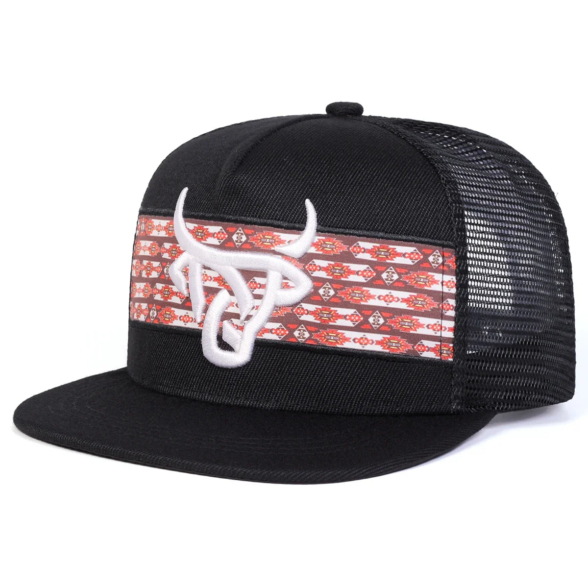 Ox Head Embroidery Casual Snapback Cap