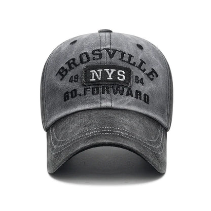 New Style Washed Old Letter Embroidered  Baseball Cap