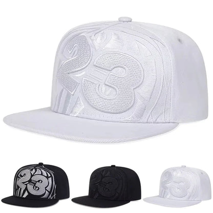 23 Basketball Embroidered Unisex Hip-Hop Snapback Cap