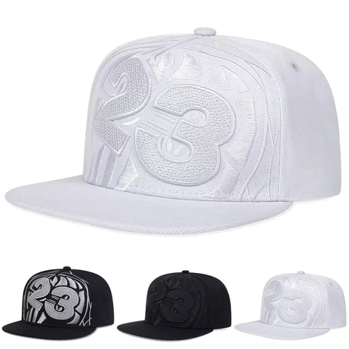 23 Basketball Embroidered Unisex Hip-Hop Snapback Cap
