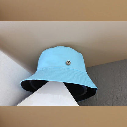 Solid Color Letter Sunshade Bucket Hat