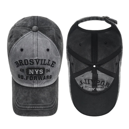 New Style Washed Old Letter Embroidered  Baseball Cap