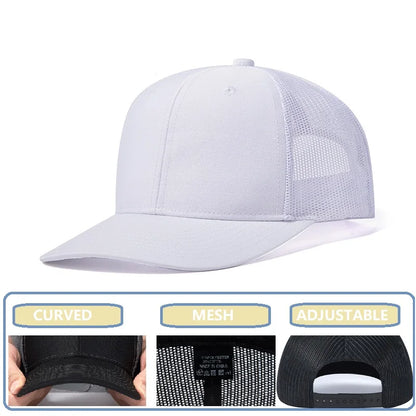 Rivet Embellished Hip-Hop Mesh Visor Snapback Cap