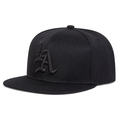 Gothic Letter Embroidered Hip Hop Snapback Cap