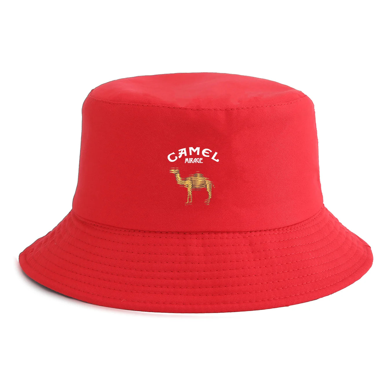 Reversible Camel Print Retro Bucket Hat