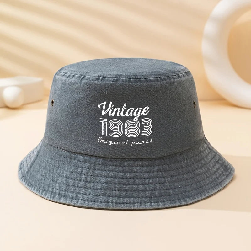 A Unisex Fashionable And Versatile Printed 1983 Bucket Hat