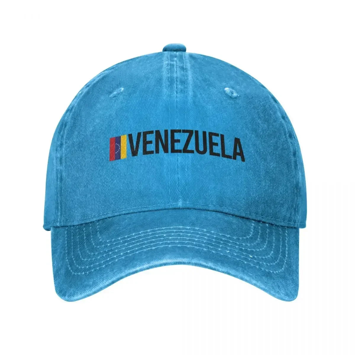 Venezuela Minimalist Distressed Denim Baseball Cap Hat