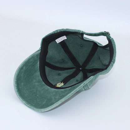 Mini Cactus Embroidery Vintage Soft Baseball Caps Men Women