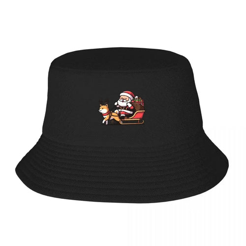 Shiba Inu Santa Claus Christmas Bucket Hat Design