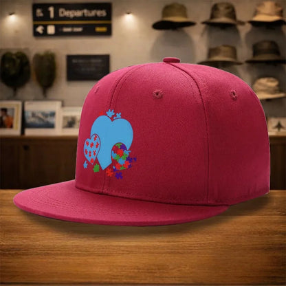Autism Awareness Puzzle Heart Hip Hop Snapback Cap