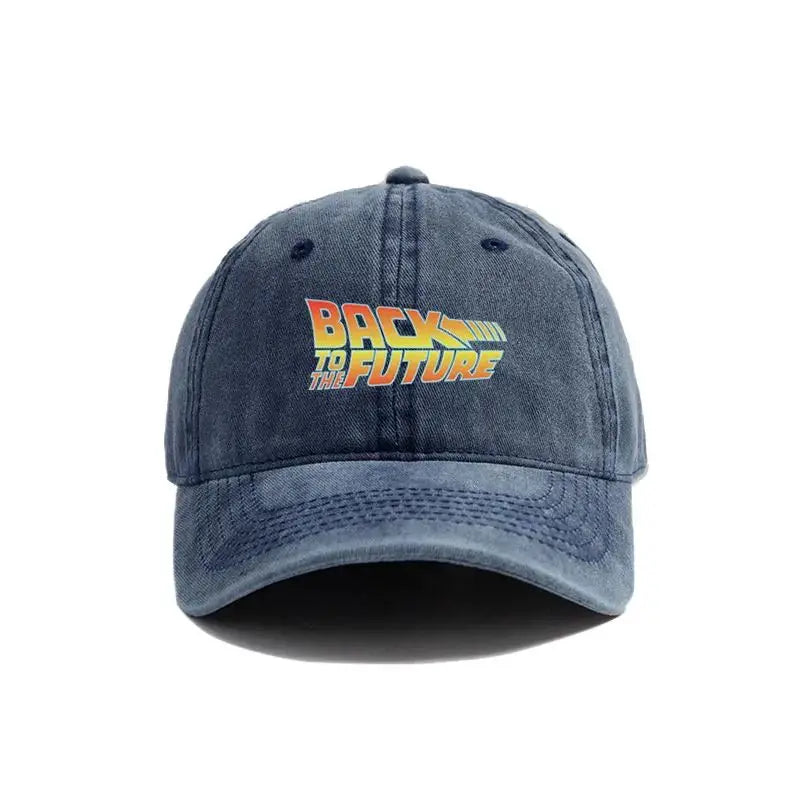 Back To The Future Baseball Cap Summer Distressed Dad Hats Men Outdoor Adjustable Cotton Caps Outdoor Sun Protection