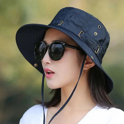 Reversible Waterproof Wide Brim Summer Fishing Bucket Hat