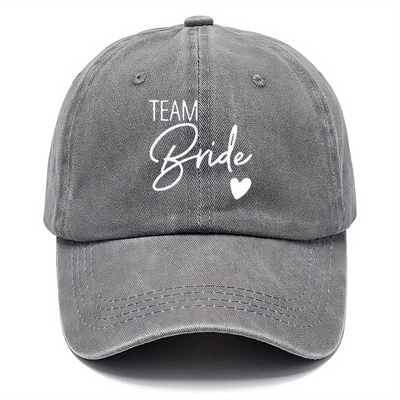 Team Bride Heart Baseball Cap
