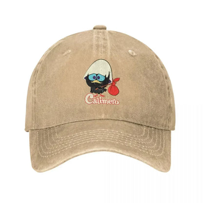 Calimero Distressed Denim Baseball Cap