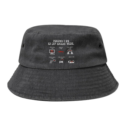Things I Do In My Spare Time Funny Soccer Bucket Hats