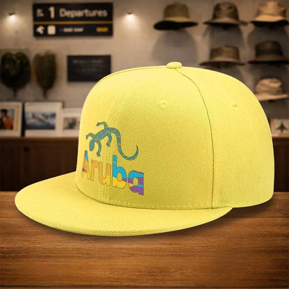 Aruba Lizard Geometric Pattern Casual Snapback Cap