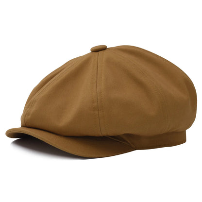 BOTVELA White Twill Cotton Newsboy Cap For Men Women Classic Cabbies Driver Apple Caps Gatsby Flat Hat Baker Boy Headpiece 003 Size 61cm