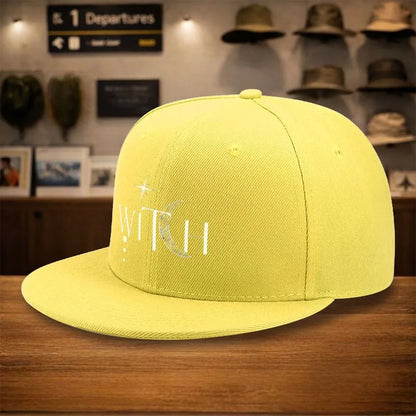 Witch Crescent Moon Graphic Snapback Cap