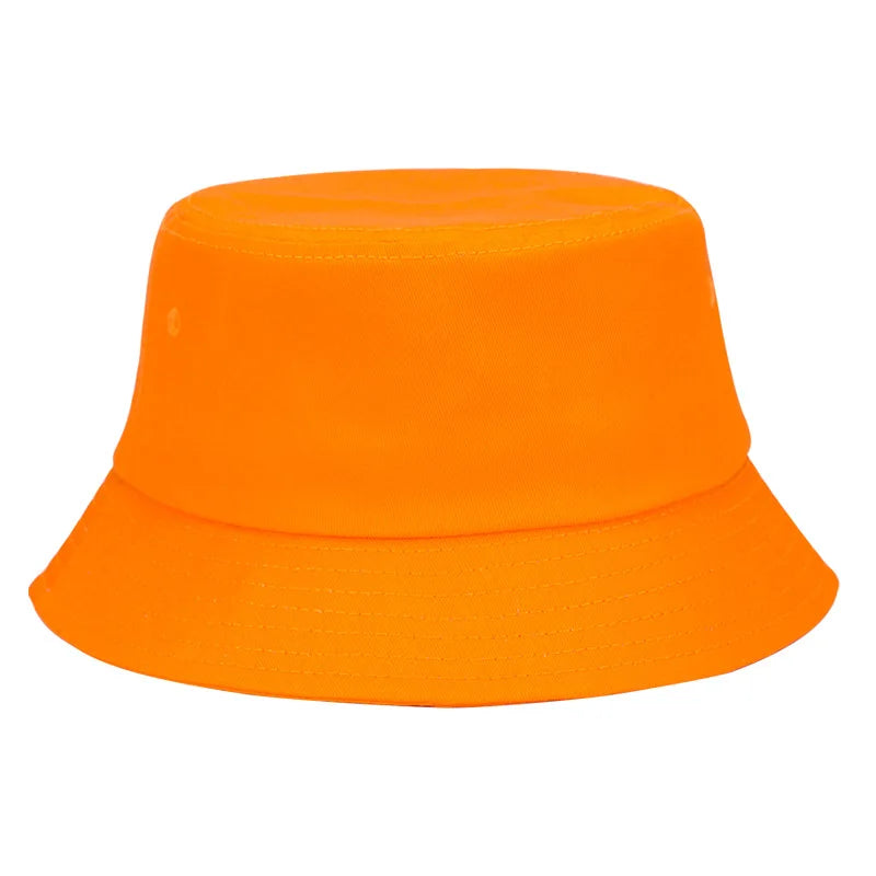 Solid Color Cotton Summer Bucket Hat