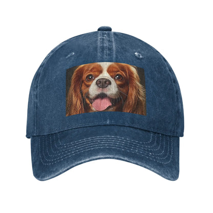 Cavalier King Charles Denim Baseball Cap