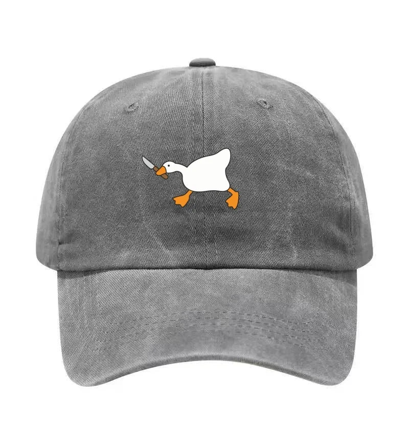 Goose Knife Graphic Washed Cotton Baseball Cap