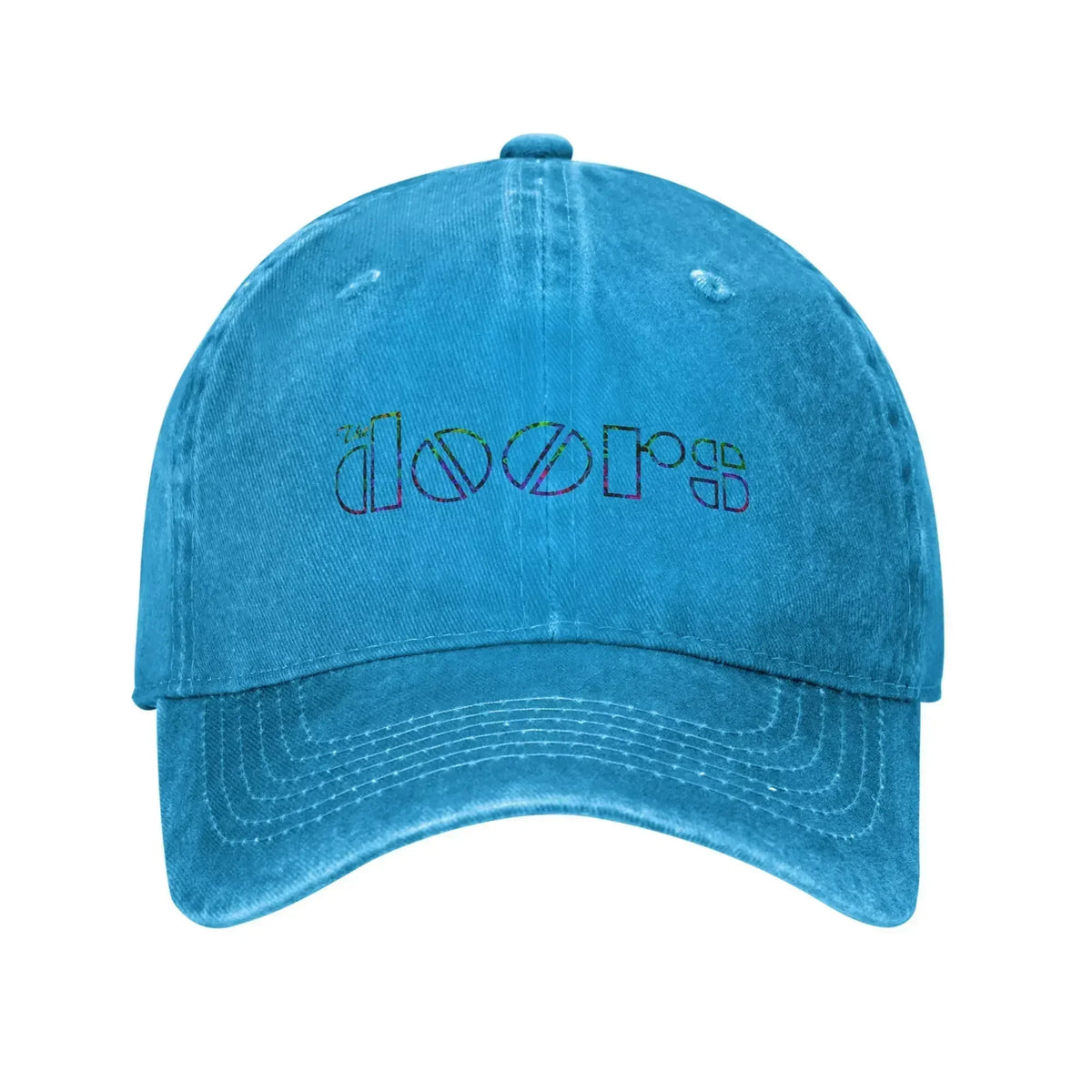 Vintage The Doors Band Logo Distressed Snapback Baseball Cap