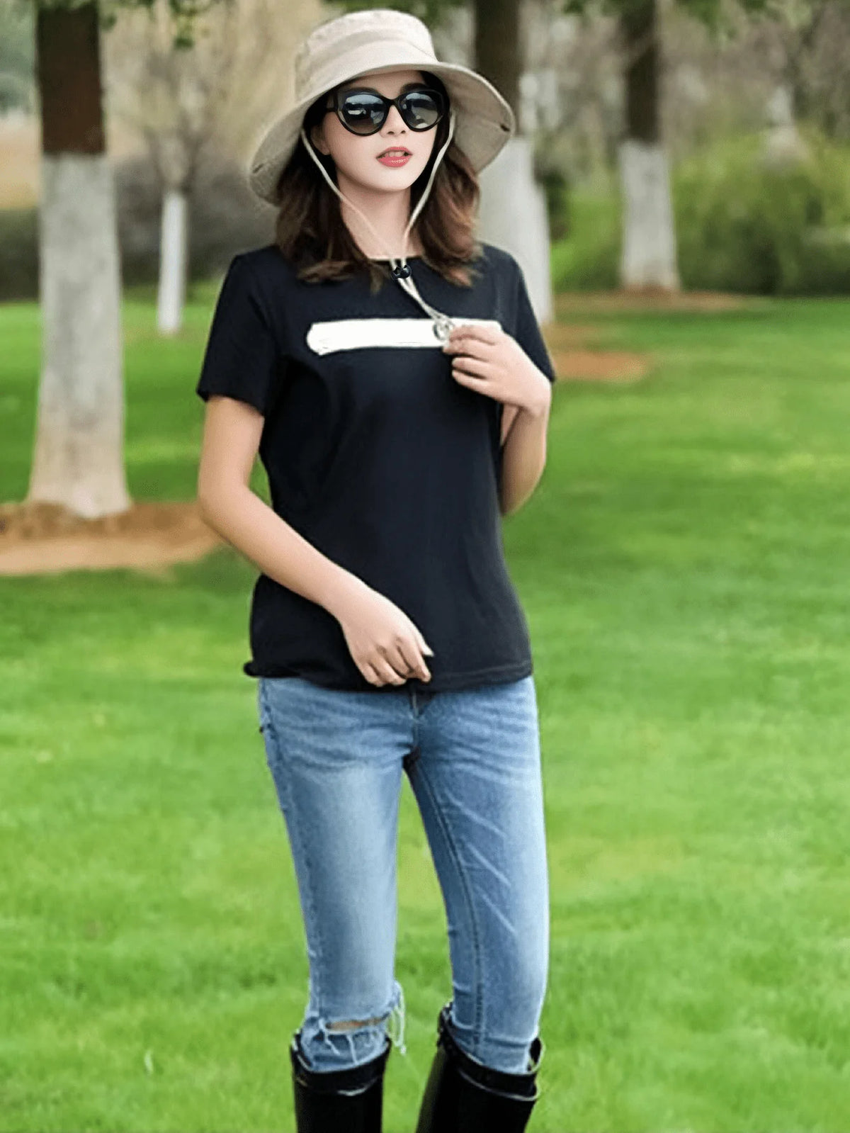Wide Brim Mesh Ventilated Hiking Bucket Hat